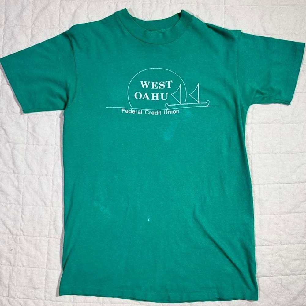 Vintage 80s Hanes Beefy T Single‎ Stitch Tee – West Oahu Federal Credit Union